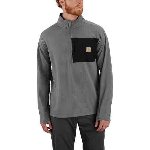 Carhartt Men's 106423 Force® Relaxed Fit Mock Neck Half-Zip T-Shirt