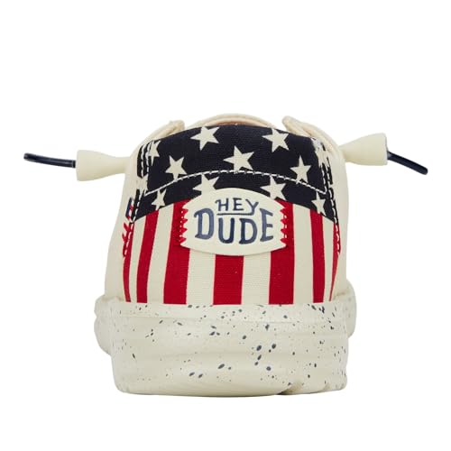 Hey Dude Wendy Americana Splatter, Women’s Shoes, Women’s Slip-on Loafers, Comfortable & Light-Weight