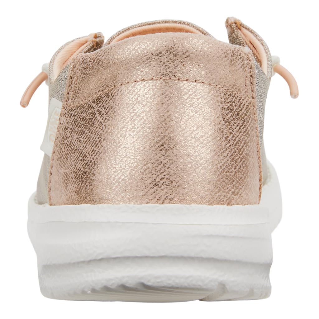 HEYDUDE Women’s Wendy Metallic Sparkle Slip-On Shoes | Stylish Fashion Loafers for Women | Lightweight & Comfortable