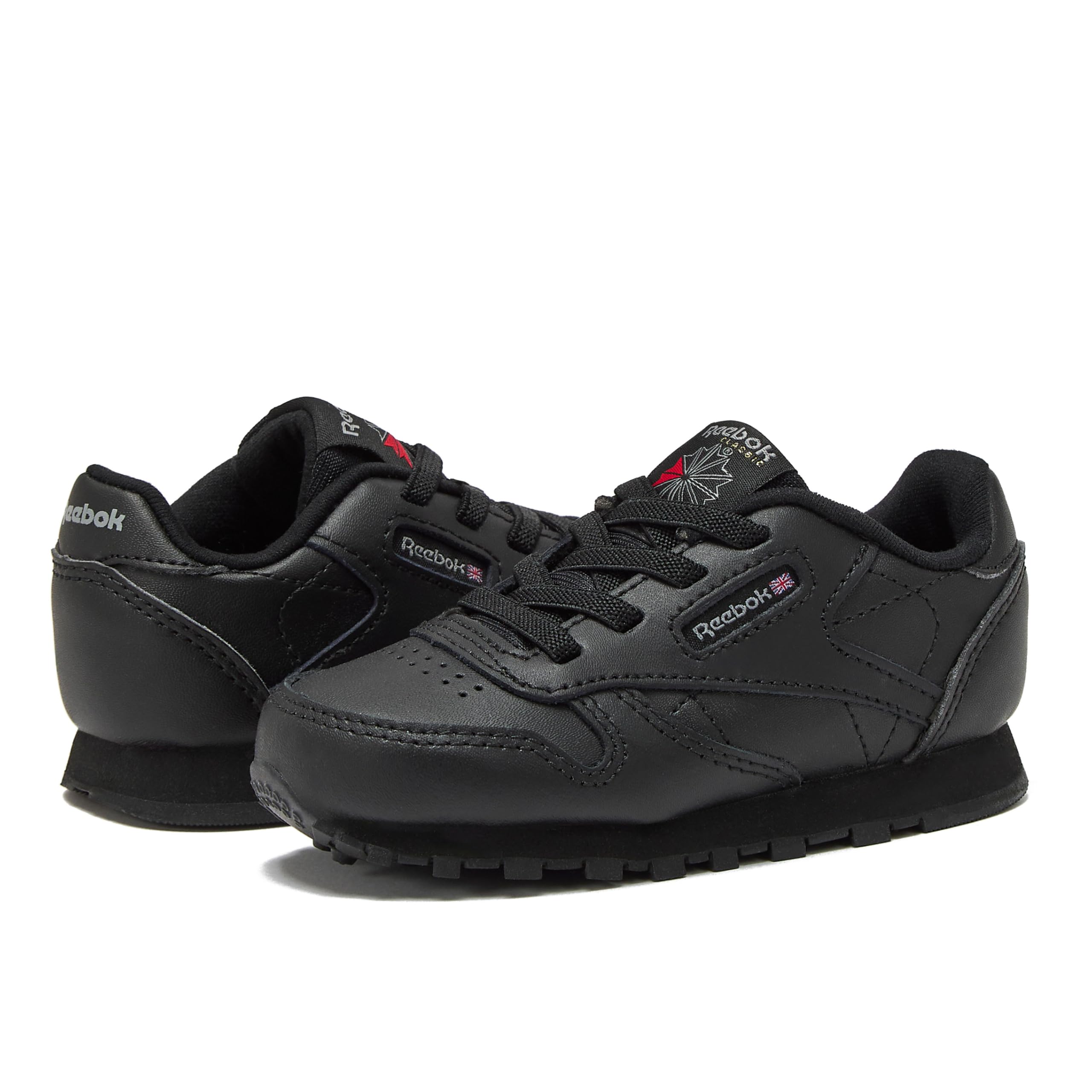 Reebok Classic Leather Girls & Boys Shoes for Kids, Toddler, Little Kid or Big Kid Sneakers, Black, 8.5 Toddler