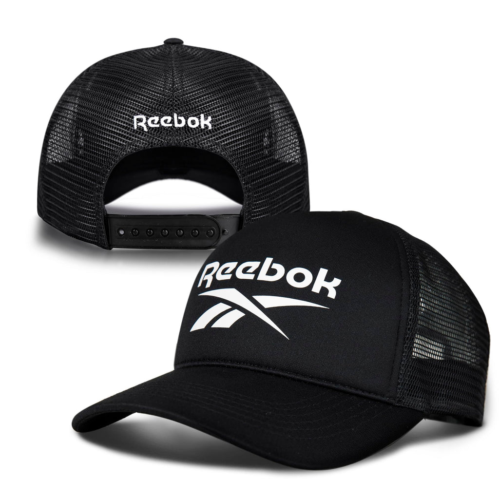 Reebok Aero Trucker Hat | Snapback | Adjustable | Mesh Back | Retro | Baseball | Streetwear | Urban | Lifestyle - White