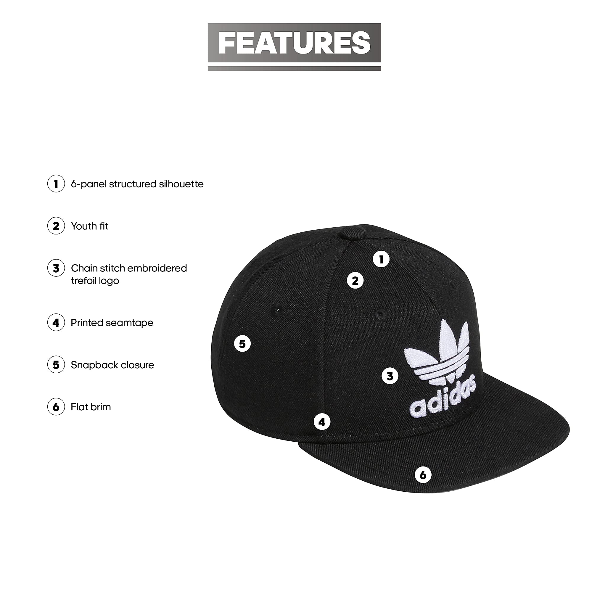 adidas Originals Boys' Youth Originals Trefoil Chain Snapback