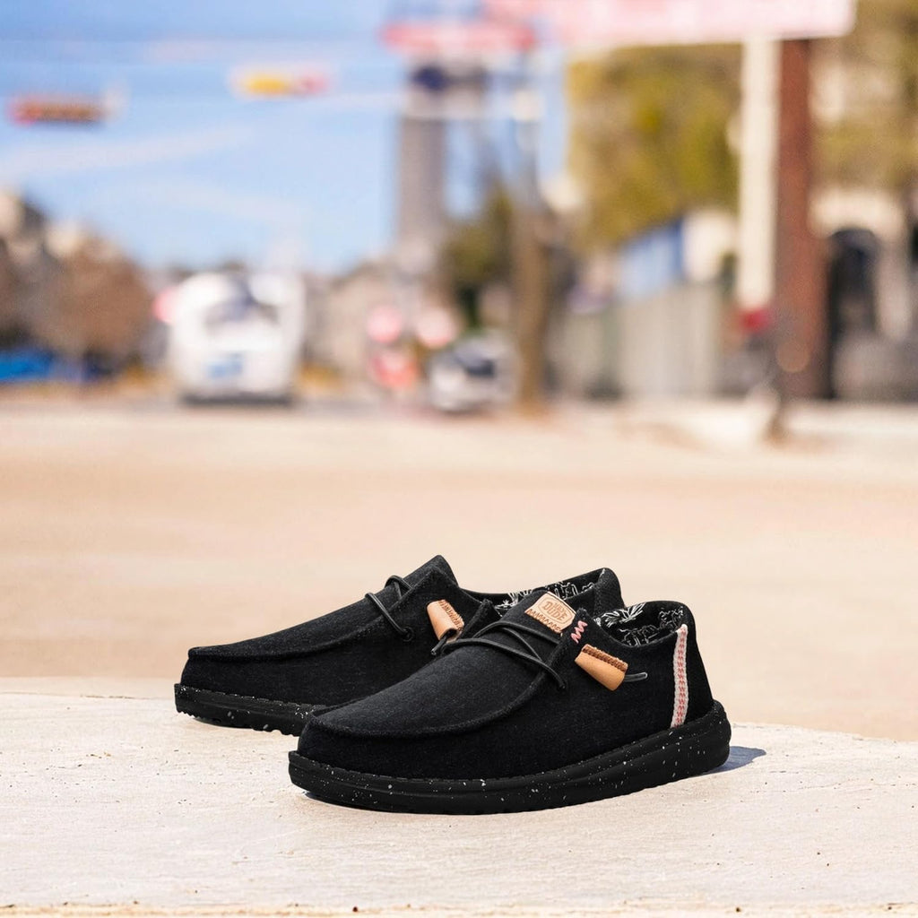 Hey Dude Women's Wendy Washed Canvas | Women’s Shoes | Women’s Lace Up Loafers | Comfortable & Light-Weight