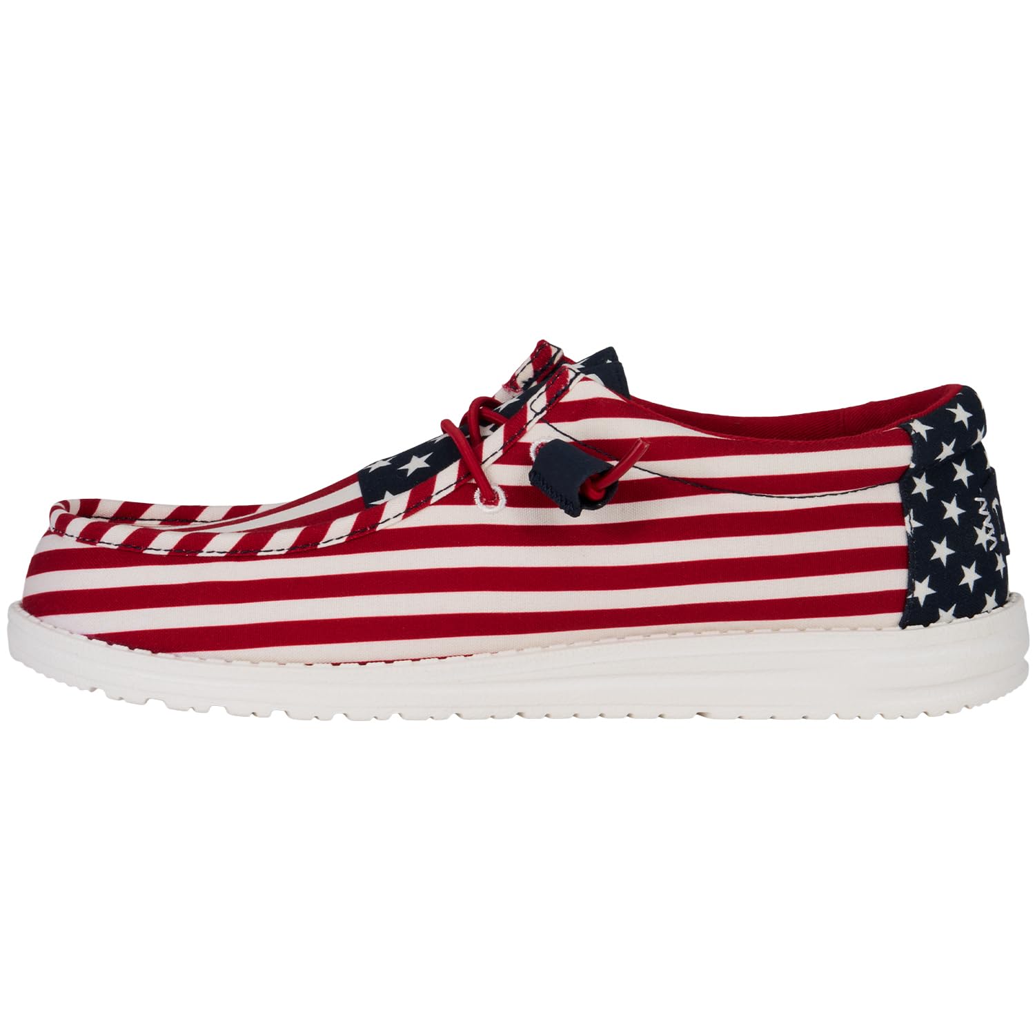 HEYDUDE Wally Patriotic, Mens Shoes, Slip-on Loafers, Comfortable & Light-Weight