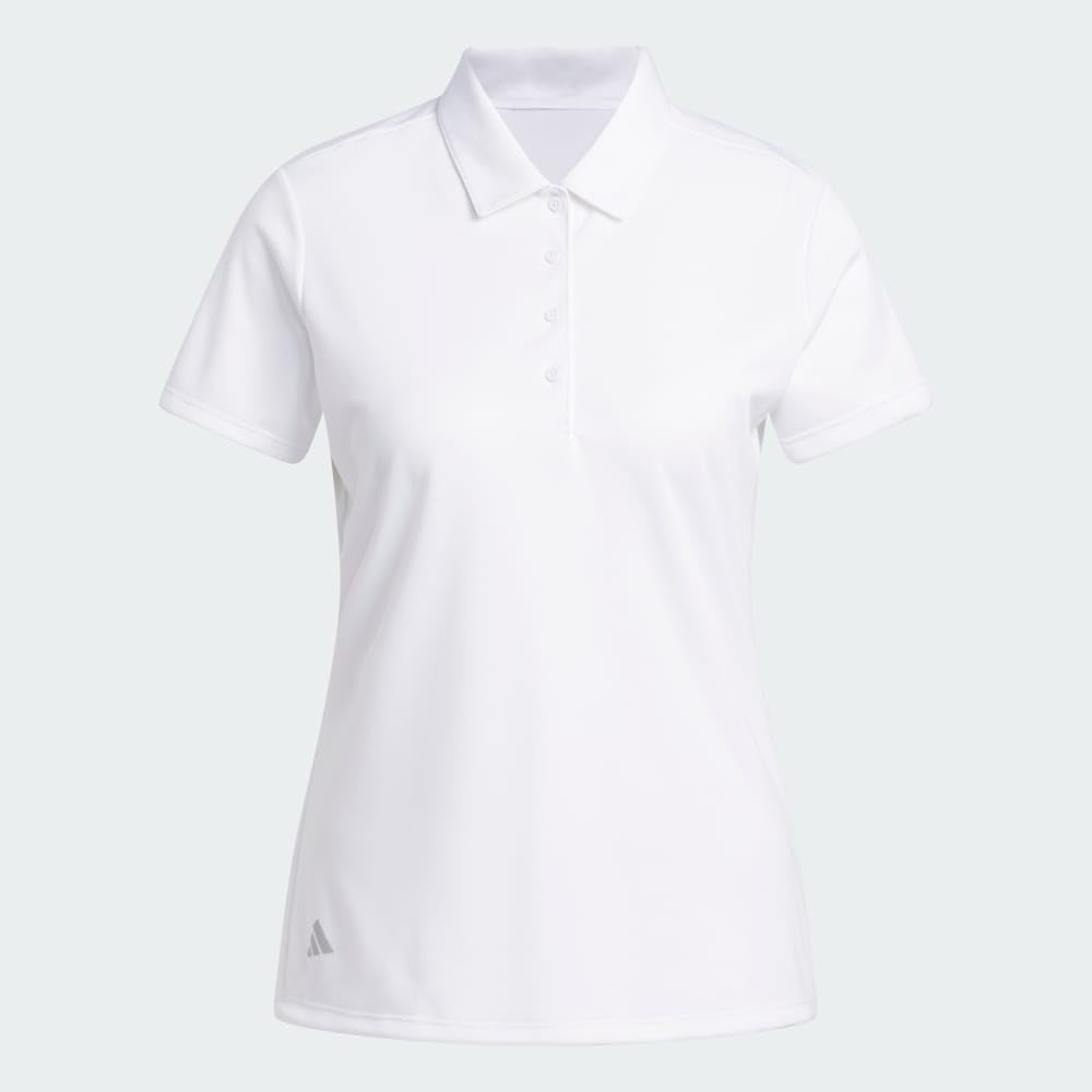 adidas Women's Solid Performance Short Sleeve Polo Shirt