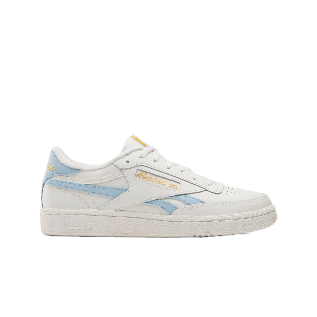 Reebok Women's Club C Revenge Sneaker, Chalk/Chalk/Soft Blue, Size 9
