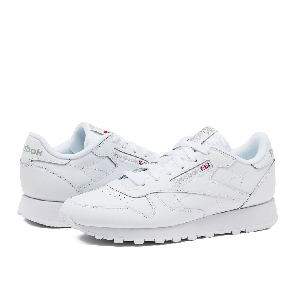 Reebok Classic Leather Sneakers for Women - Tennis Shoes Womens Size 5 to 12, Footwear White/Footwear White/Pure Grey3, 9