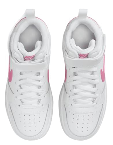 Nike Court Borough Mid 2 (Big Kid), White/Pinksicle/Orange Artic Size: 6.5 Big Kid