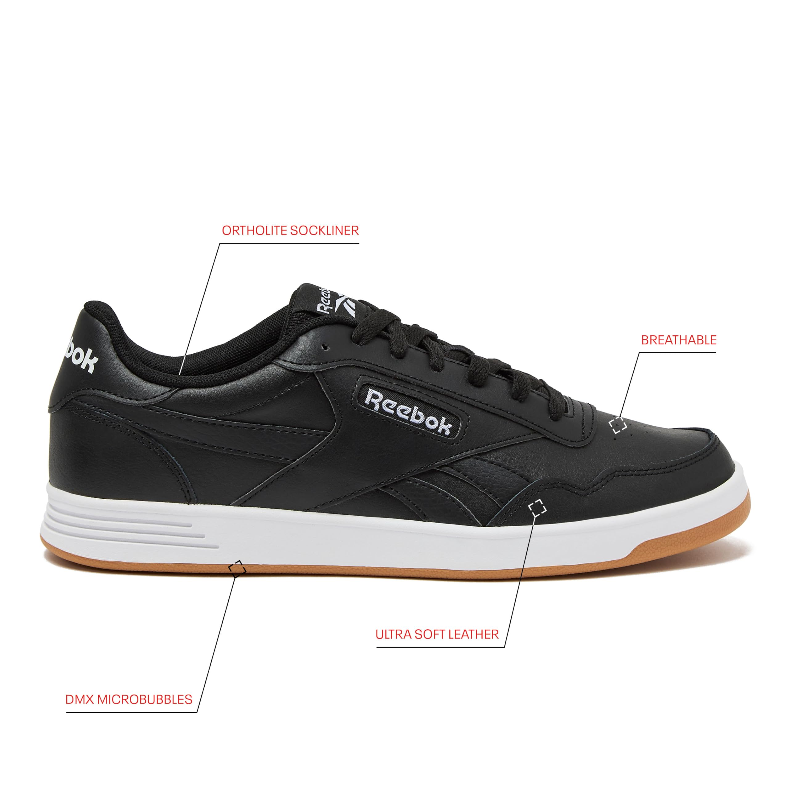 Reebok Mens Court Advance Sneakers for Men - Casual Tennis Mens Shoes
