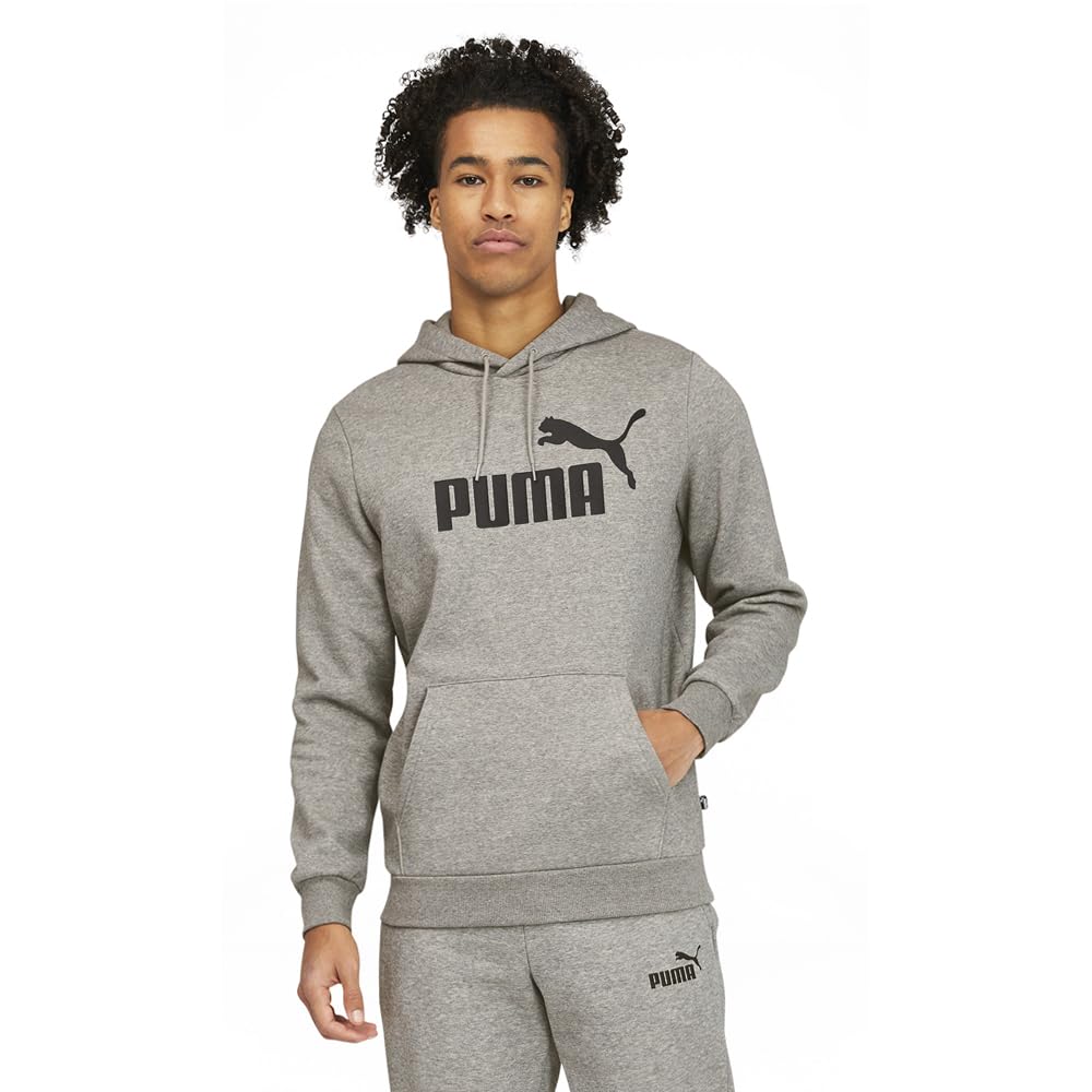 PUMA mens Essentials Logo Fleece Hoodie (Available in Big & Tall)