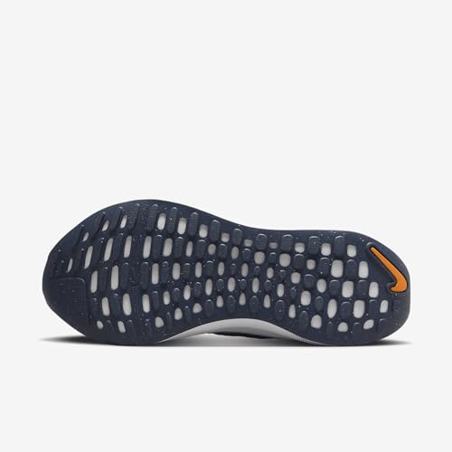 Nike InfinityRN 4 Men's Road Running Shoes (DR2665-010, Platinum Tint/Thunder Blue/Summit White/Total Orange) Size 14