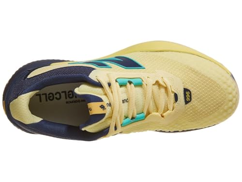 New Balance Women's FuelCell 996 V6 Tennis Shoe, Parchment/Nb Navy, 7 Wide