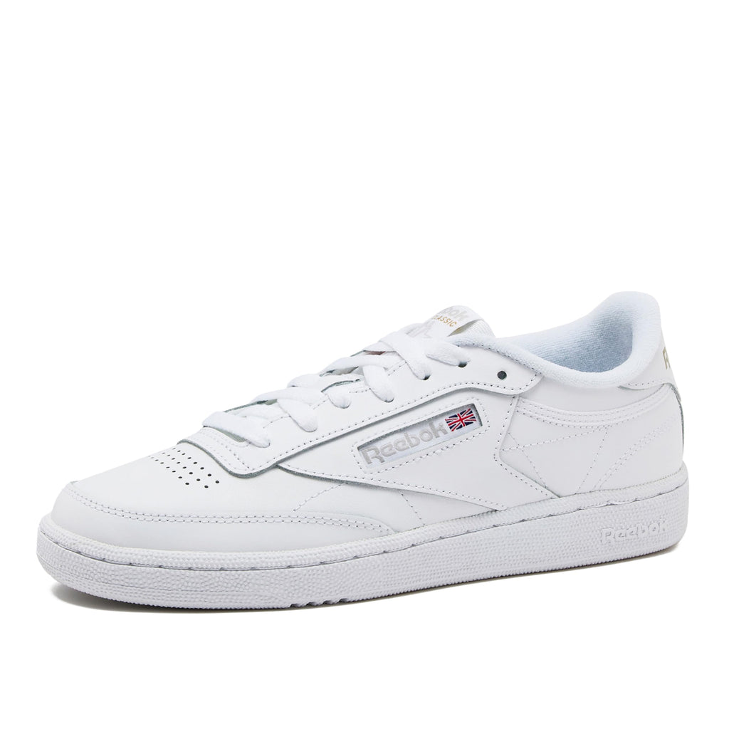 Reebok Club C 85 Mens Tennis Shoes, Casual Fashion White Sneakers for Men, Int-White/Sheer Grey, 9.5