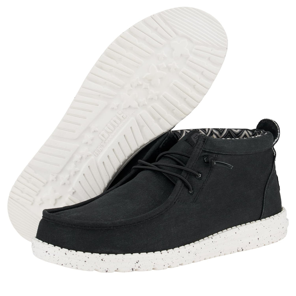 HEYDUDE Men's Wally Mid Stretch, Pull on Boots, Comfortable & Light-Weight