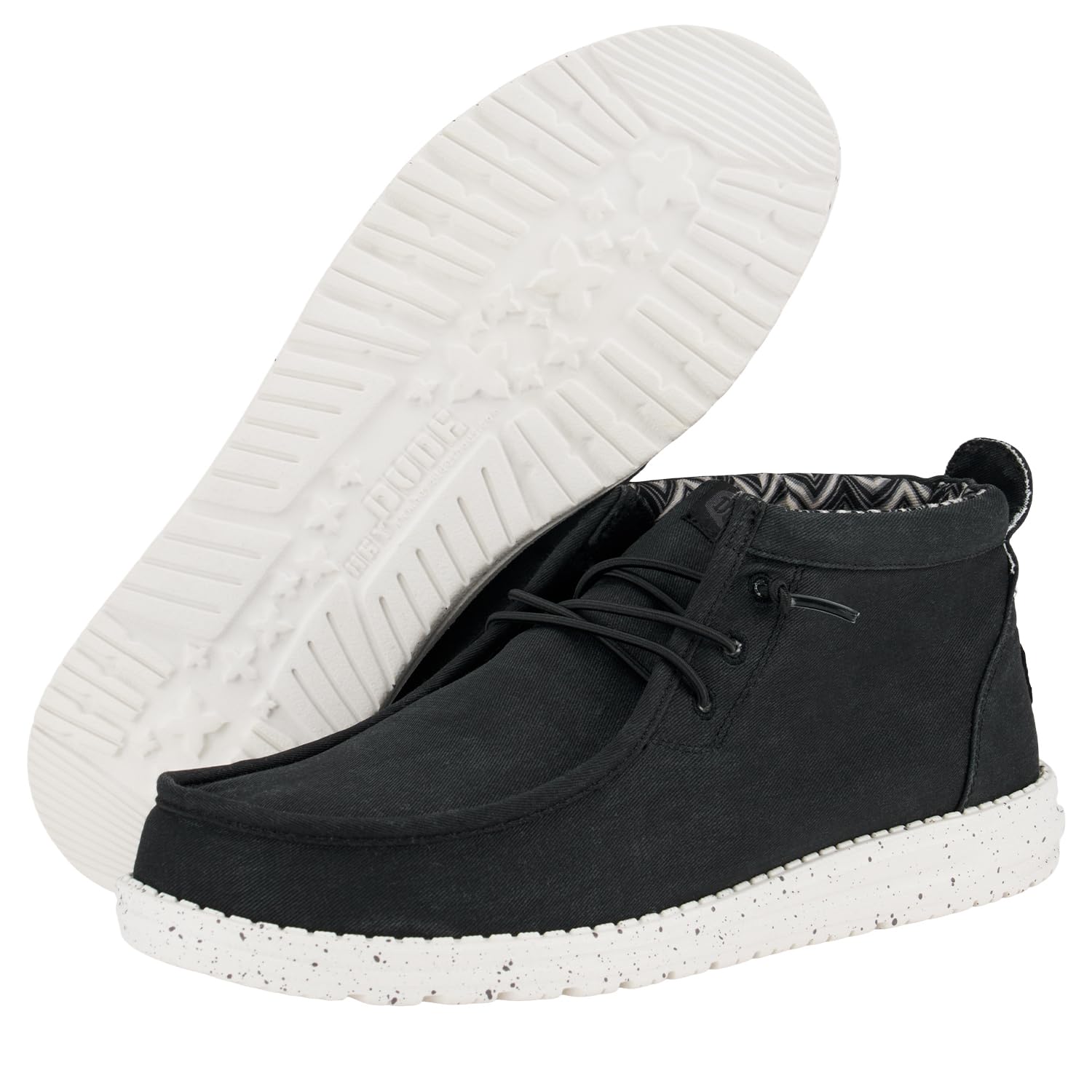 HEYDUDE Men's Wally Mid Stretch, Pull on Boots, Comfortable & Light-Weight