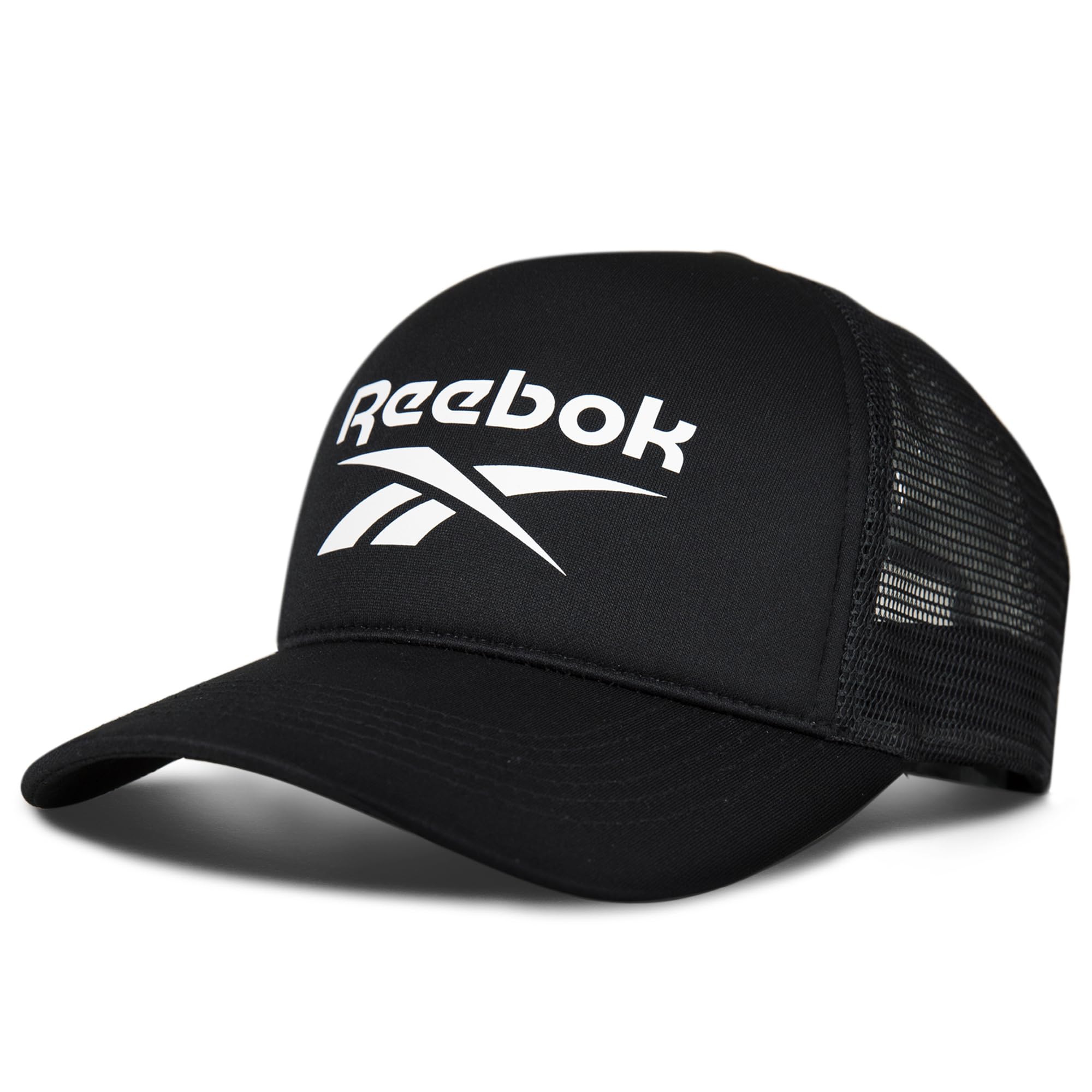 Reebok Aero Trucker Hat | Snapback | Adjustable | Mesh Back | Retro | Baseball | Streetwear | Urban | Lifestyle - White