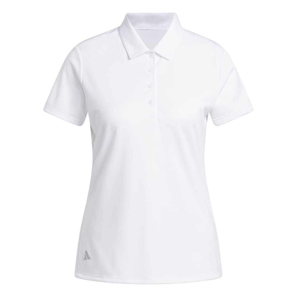 adidas Women's Solid Performance Short Sleeve Polo Shirt