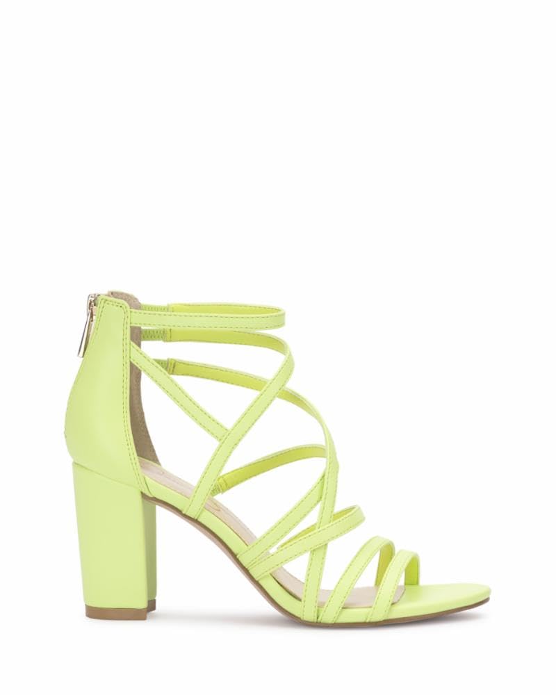 Jessica Simpson Stassey Women's Caged Faux Leather Back Zip Dress Sandals