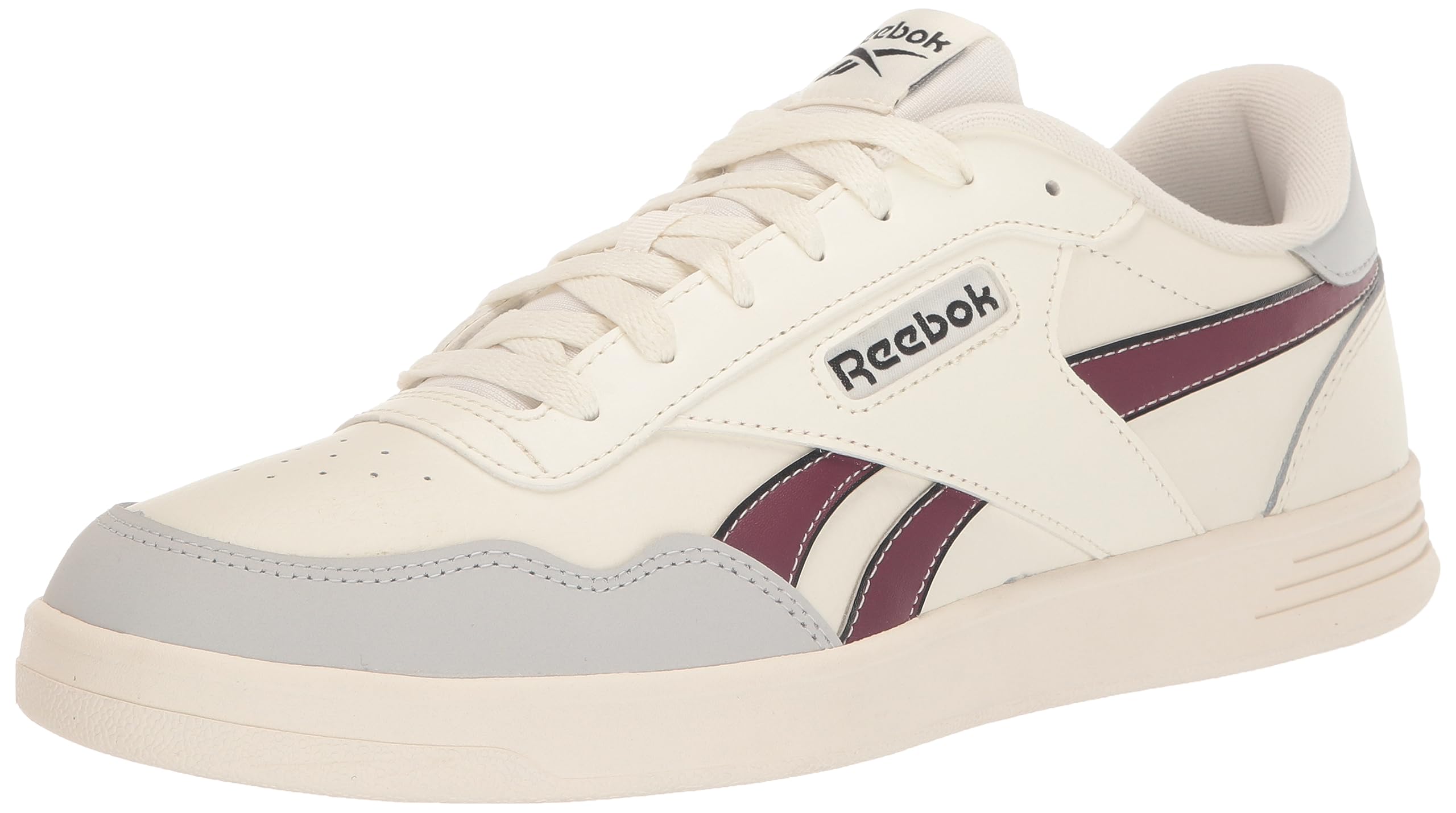 Reebok Unisex Court Advance Sneaker, Chalk/Black/Maroon, 11 US Men