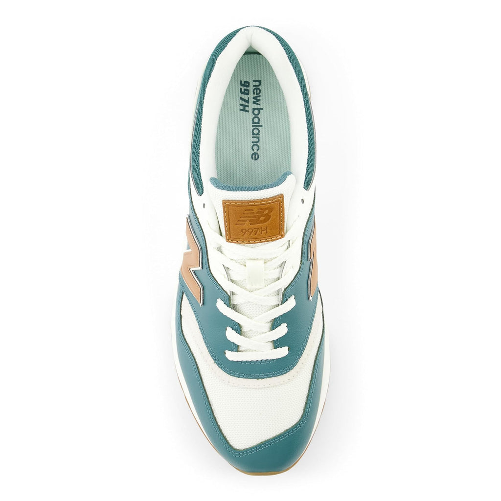 New Balance Men's 997h V1 Sneaker, Sea Salt/New Spruce/Walnut, 13