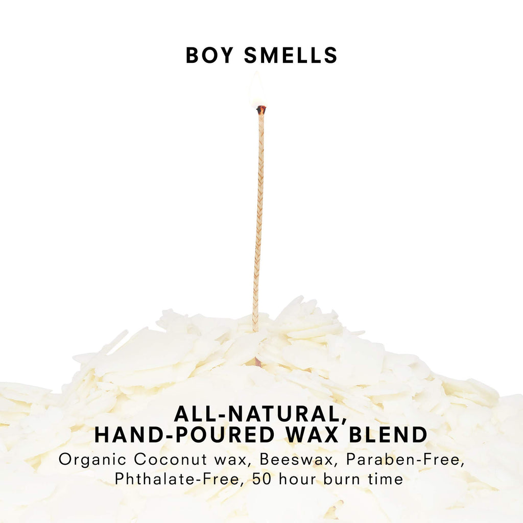 Kush Boy Smells Candle | 50 Hour Long Burning | All Natural Coconut & Beeswax | Luxury Scented Candle for Home (8.5 oz)