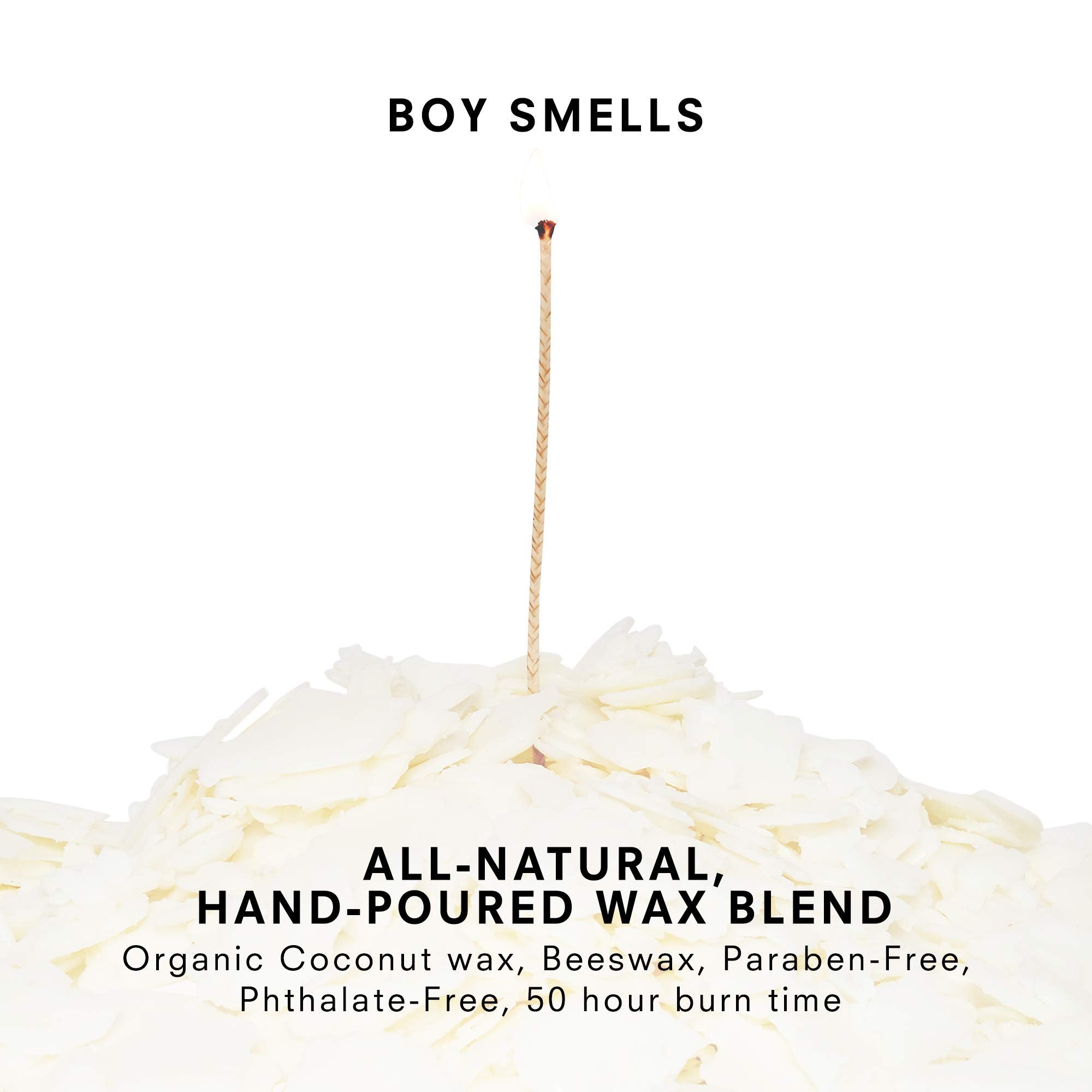 Kush Boy Smells Candle | 50 Hour Long Burning | All Natural Coconut & Beeswax | Luxury Scented Candle for Home (8.5 oz)
