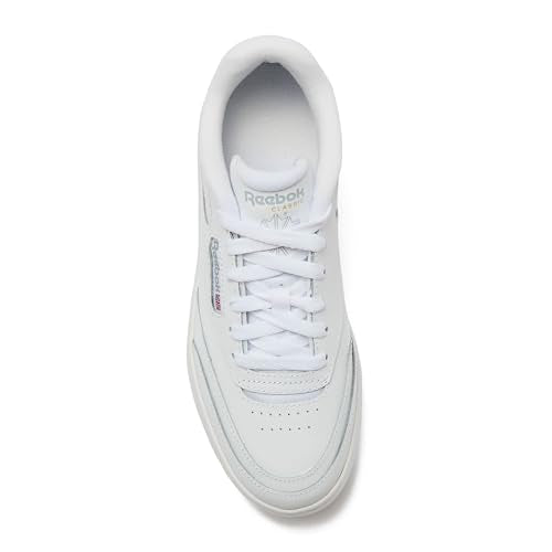 Reebok Club C Extra Platform Sneakers for Women, White Casual Tennis Women's Fashion Sneakers, Womens Shoes Size 5 to 11, Ftwwht/Ftwwht/Pugry3, 8.5 Medium