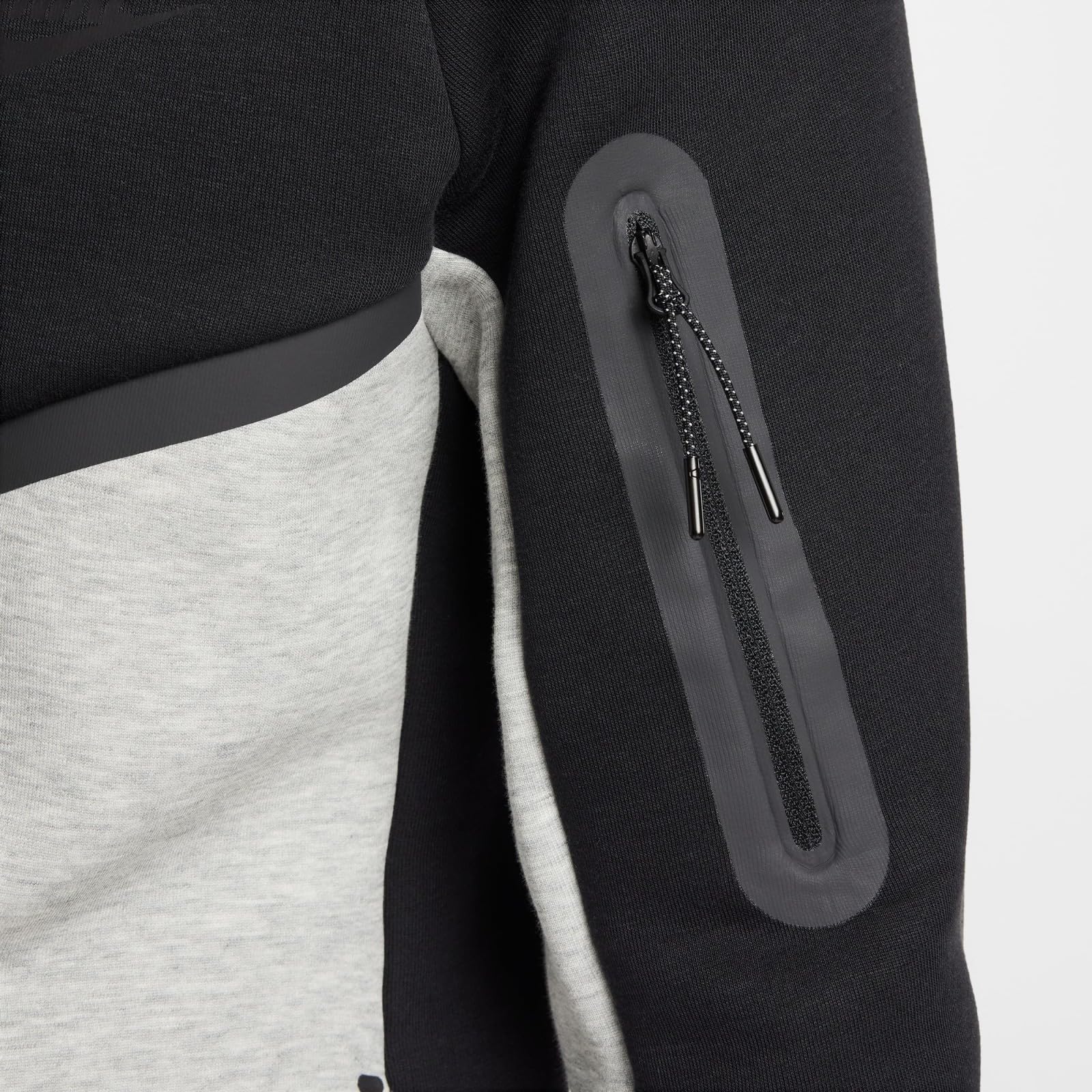 Nike Tech Men's Full-Zip Windrunner Hoodie (HV0949-011, Black/Dark Grey Heather/Black)