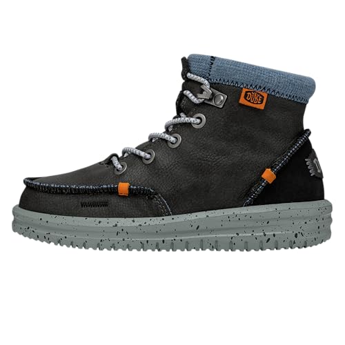 Hey Dude Bradley Leather Boots for Kids (Little Kid/Big Kid) - Round Moc Toe - Low-top Silhouette