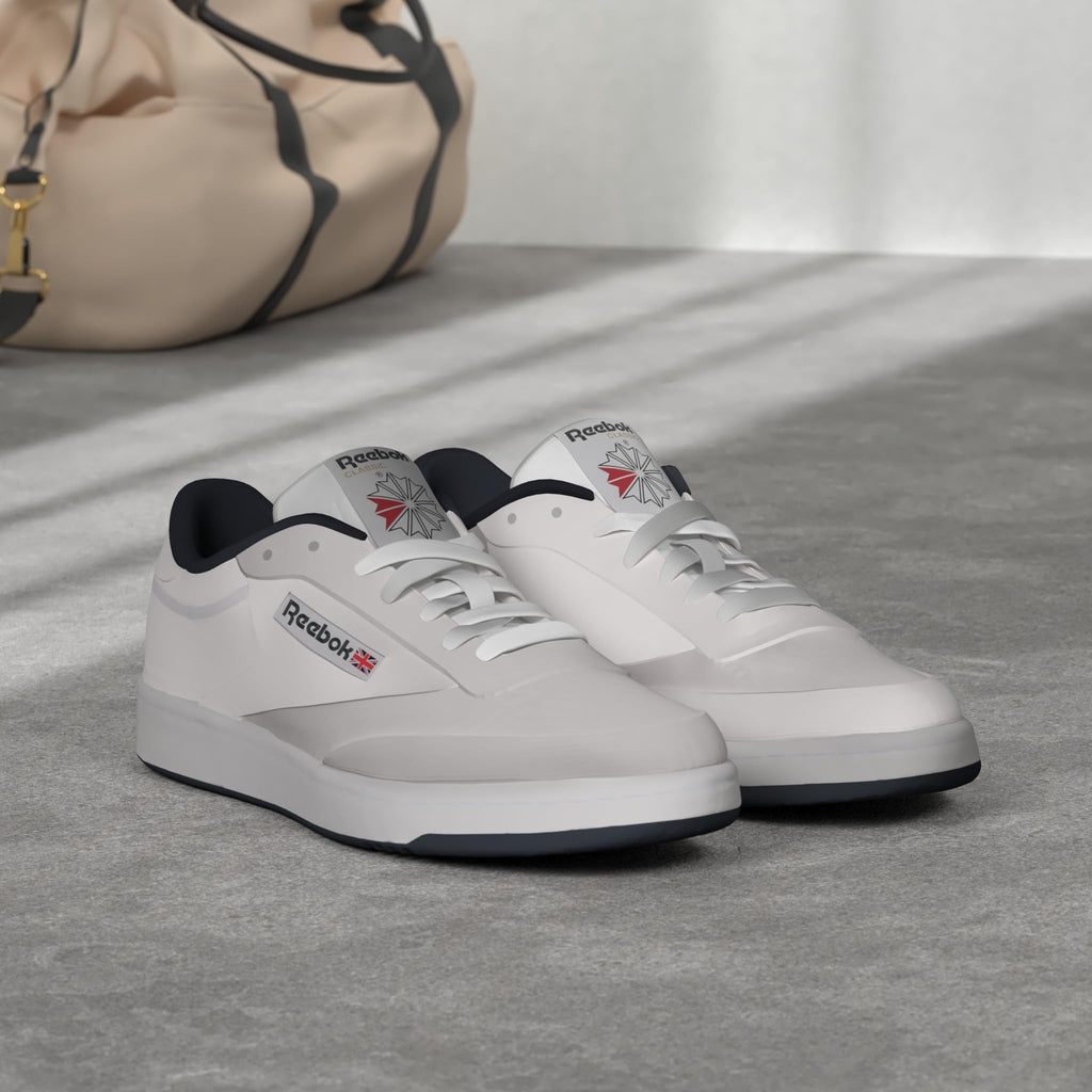 Reebok Men's Club C 85 Tennis Shoes, Casual Fashion White Sneakers