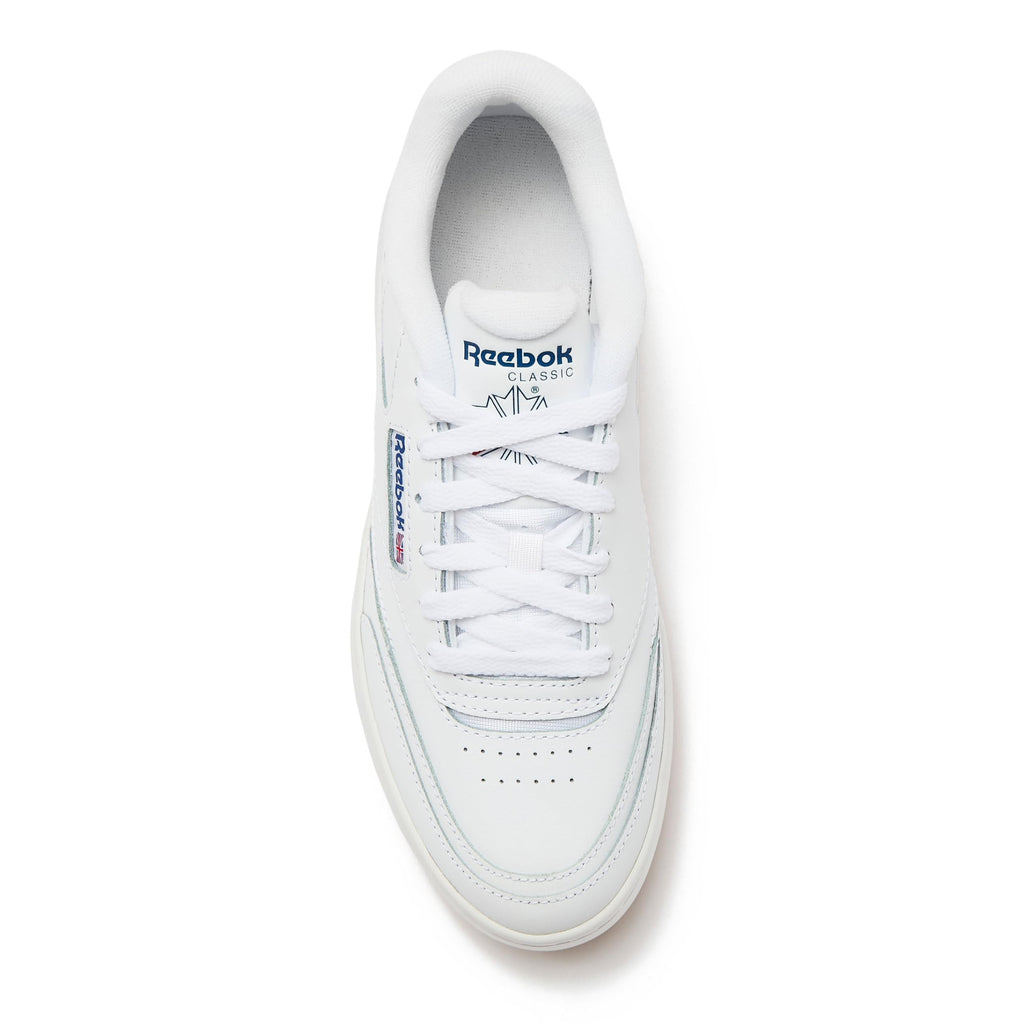 Reebok Club C Extra Platform Sneakers for Women, White Casual Tennis Women's Fashion Sneakers, Womens Shoes Size 5 to 11, FTWR White/FTWR White/Vector Blue, 11 Medium