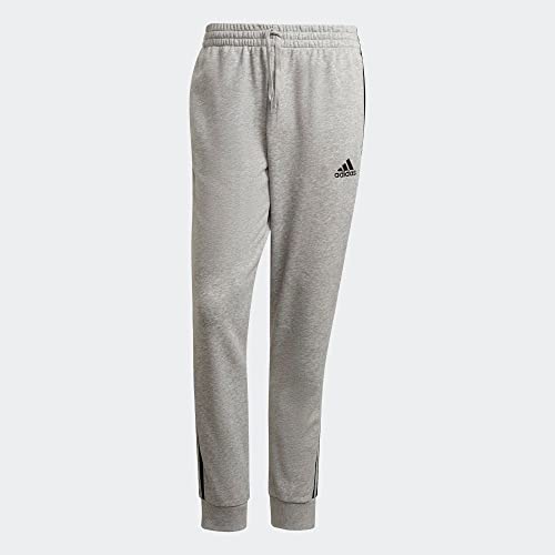 adidas Men's Essentials French Terry Tapered Cuff 3-Stripes Pants