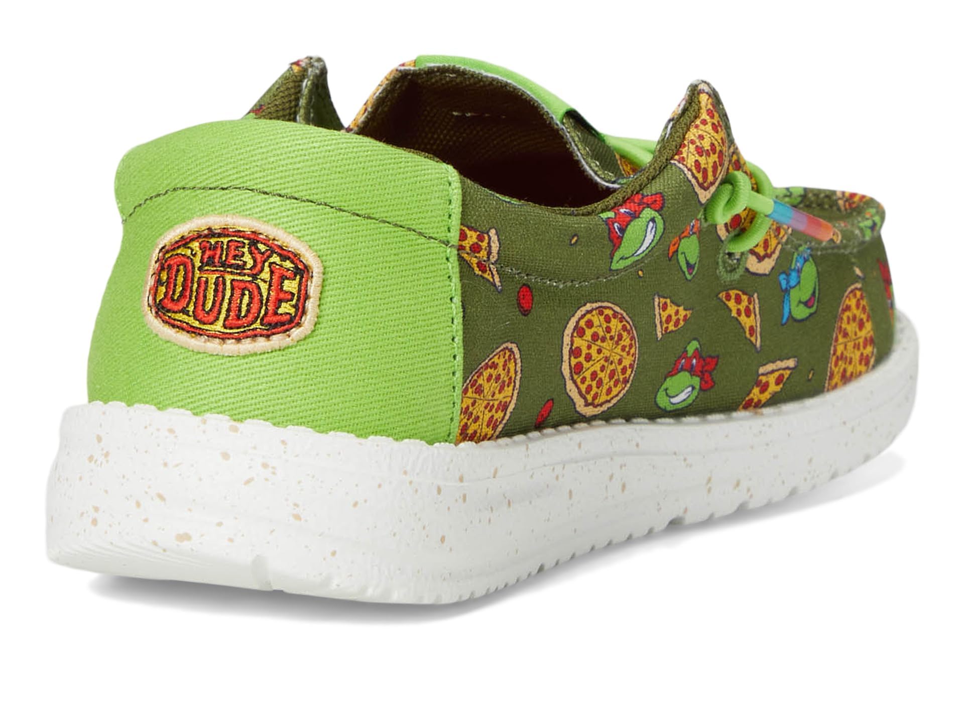 HEYDUDE Boy's Wally Teenage Mutant Ninja Turtle Pizza (Little Big Kid) Loafer