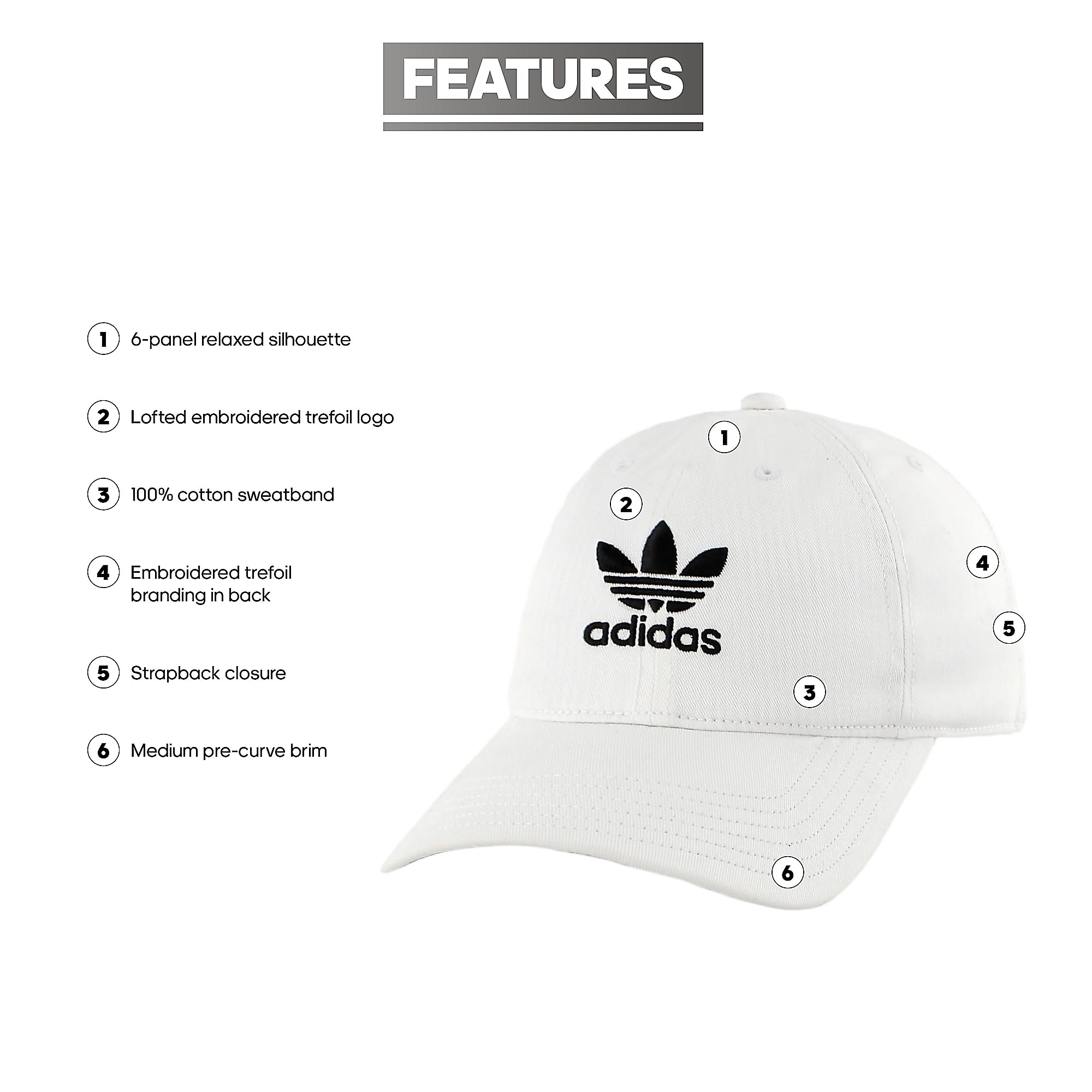 adidas Originals Men's Metal Logo 2 Relaxed Fit Strapback Cap