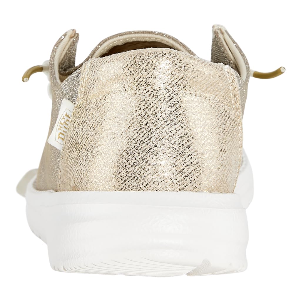 HEYDUDE Women’s Wendy Metallic Sparkle Slip-On Shoes | Stylish Fashion Loafers for Women | Lightweight & Comfortable