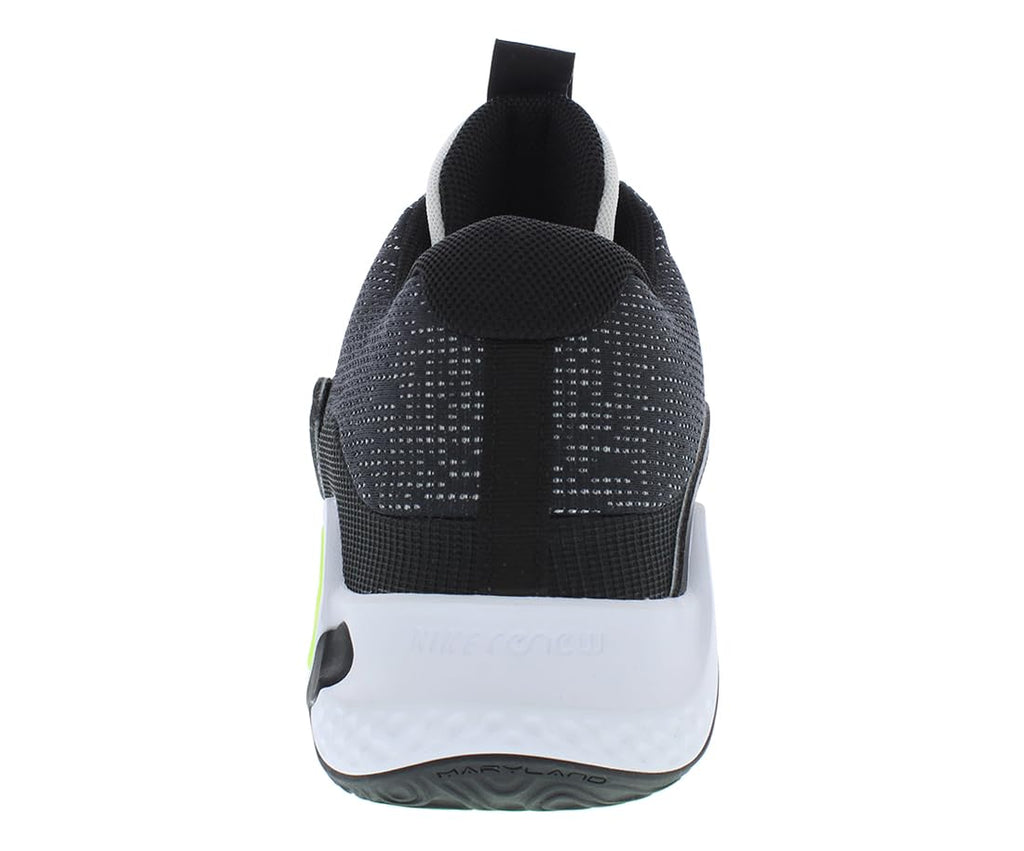 NIKE Men's Basketball Shoes, Black White Black White Volt, 11.5