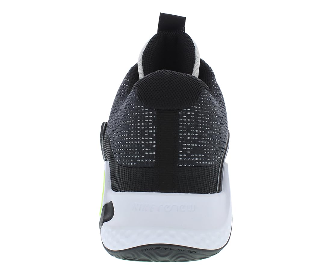 NIKE Men's Basketball Shoes, Black White Black White Volt, 11.5