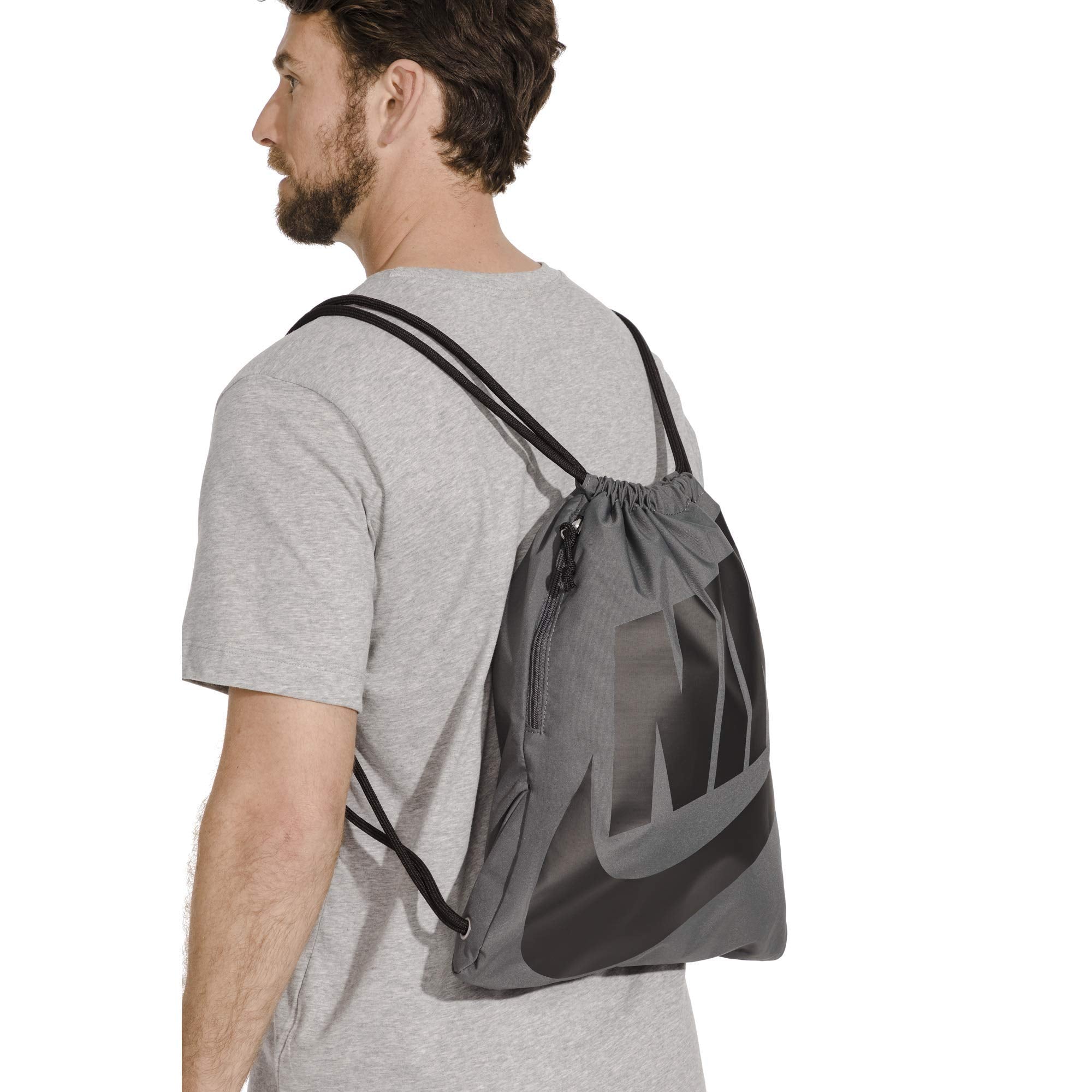 Nike Heritage Gym Sack, Black/White, One Size