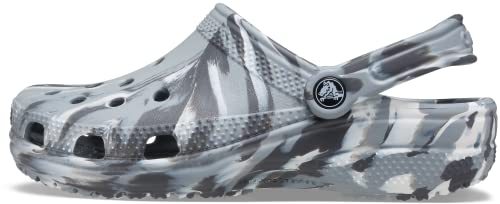 Crocs Classic Marbled Tie-Dye Clog Light Grey/Multi Men's 9, Women's 11 Medium