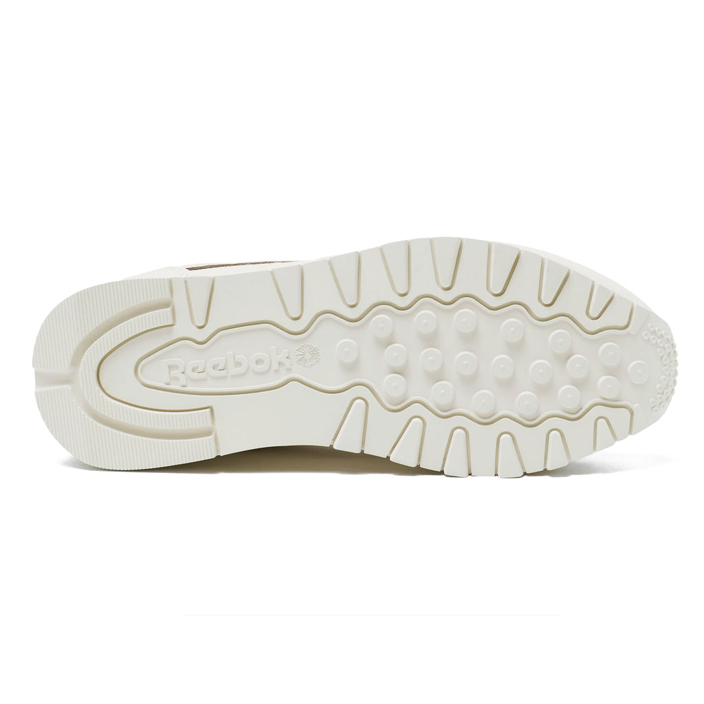 Reebok Classic Leather Sneakers for Men - Black or White Tennis Mens Shoes, Chalk/Vector Blue/Vector Red, 9