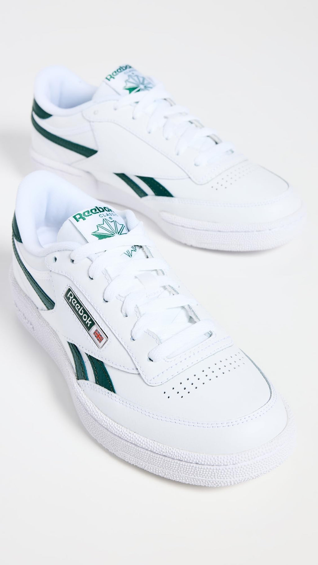 Reebok Unisex Club C Revenge Sneaker, White/Collegiate Green/White, 8 Women/6.5 Men