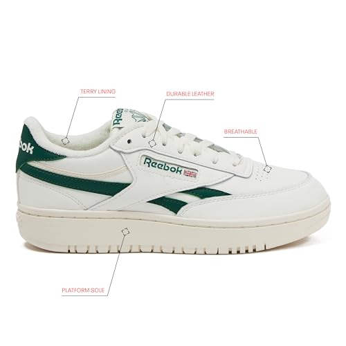 Reebok Club C Double Revenge Platform Tennis Shoes for Women, Fashion Womens Sneakers