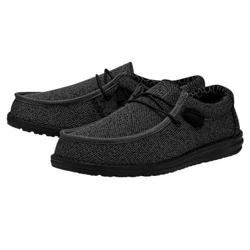 HEYDUDE Men’s Wally Stretch Sox Slip-On Loafer, Lightweight, Breathable, with Flex & Fold Outsole