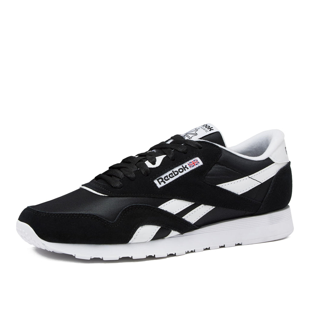 Reebok Classic Nylon Mens Sneakers Tennis Shoes, Core Black/Footwear White/Footwear White, 12.5