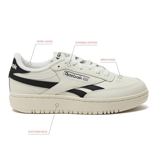 Reebok Womens Club C Double Revenge Platform Tennis Shoes for Women, Fashion Womens Sneakers