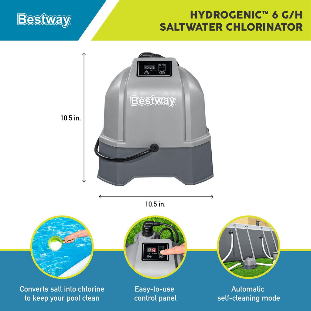 Bestway Flowclear Hydrogenic Digital Self Cleaning Saltwater Chlorinator