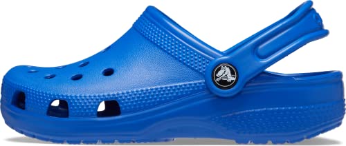 Crocs Unisex-Child Classic Clogs, Blue Bolt, 12 Little Kid