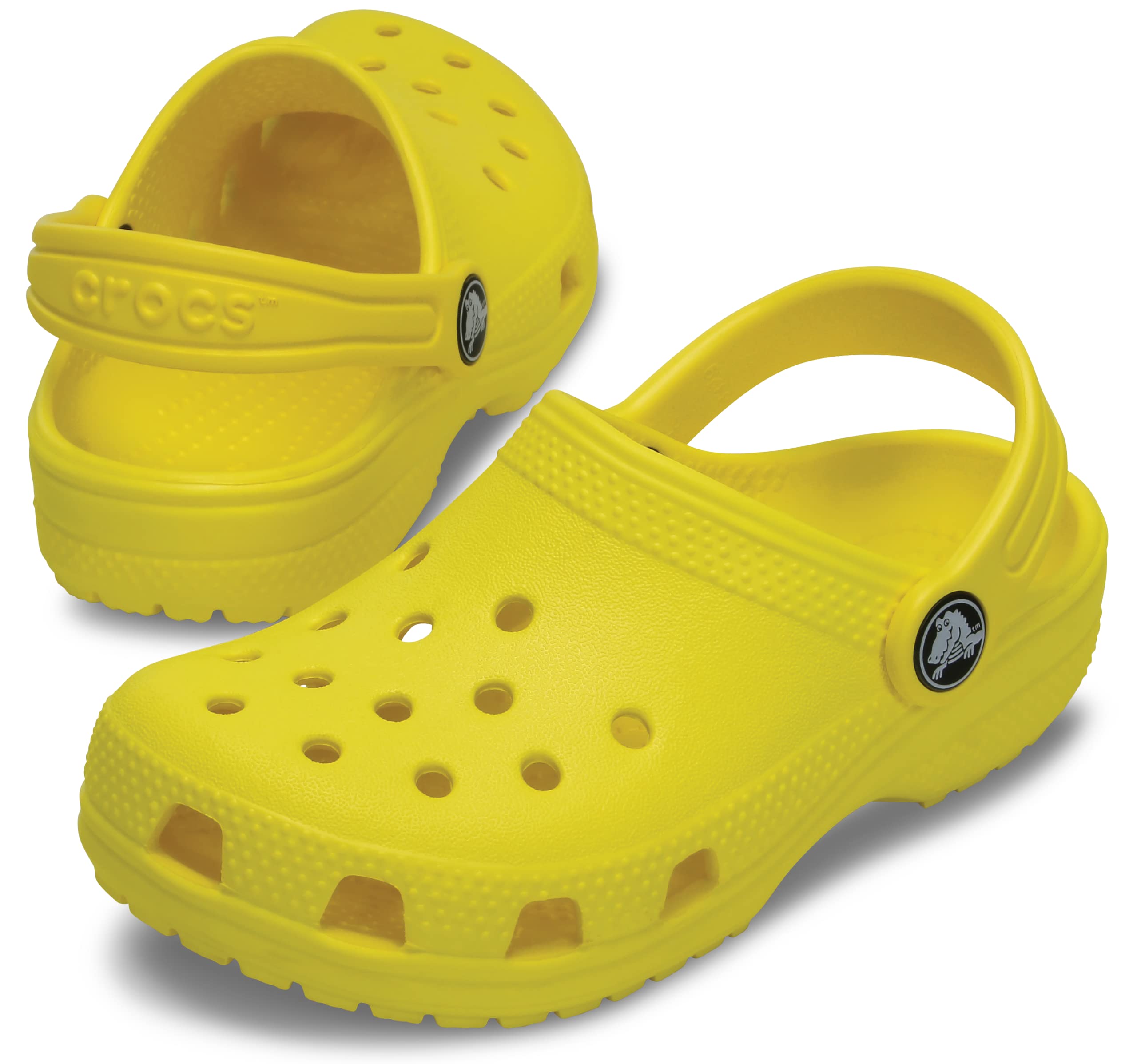 Crocs Unisex-Child Classic Clogs, Lemon, 12 Little Kid