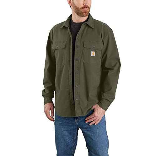 Carhartt Men's 105419 Rugged Flex® Relaxed Fit Canvas Fleece-Lined Shir