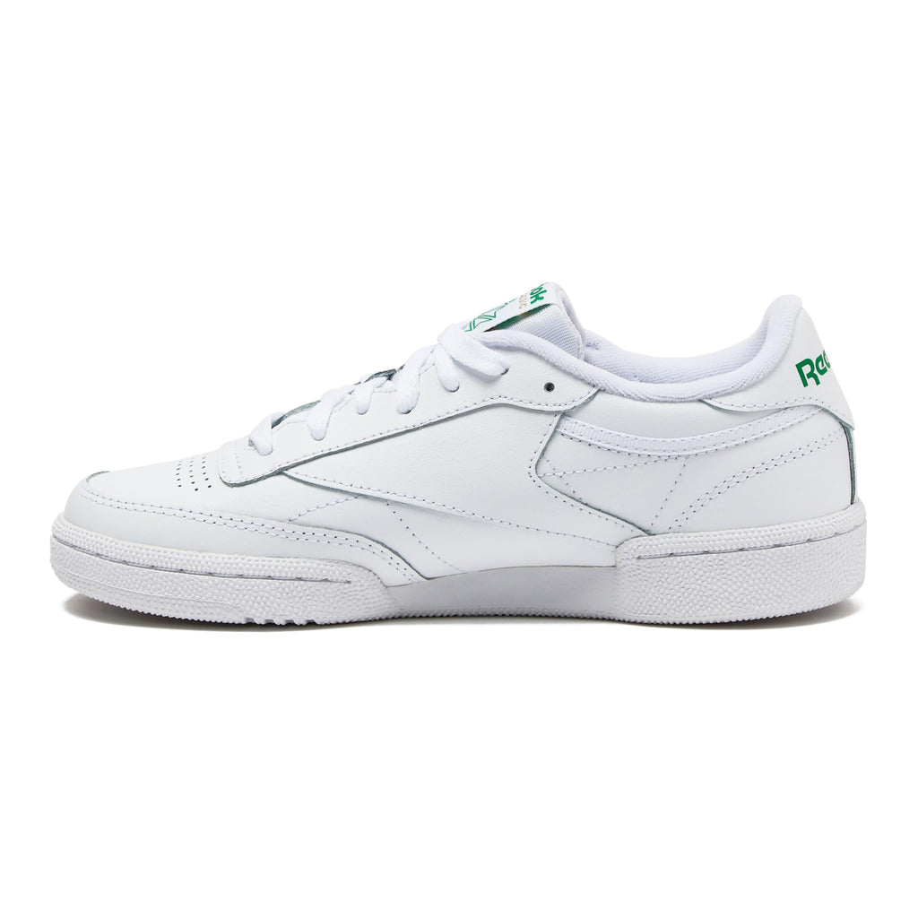 Reebok Club C 85 Tennis Shoes for Women - White Womens Sneakers, Footwear White/Footwear White/Gold Metallic, 7.5